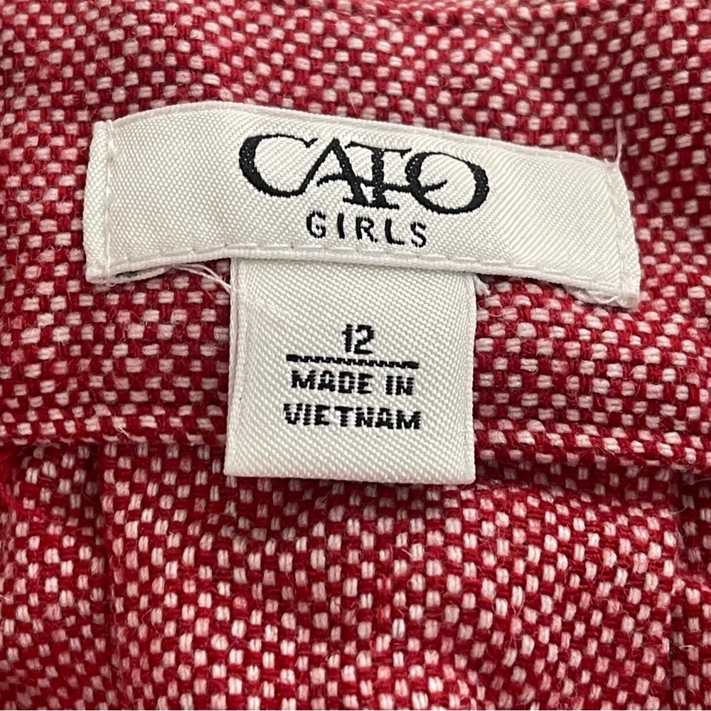Cato Girls Wool Blend Pleated Front & Back Pockets Bow Detail Skirt 12 - Picture 4 of 7